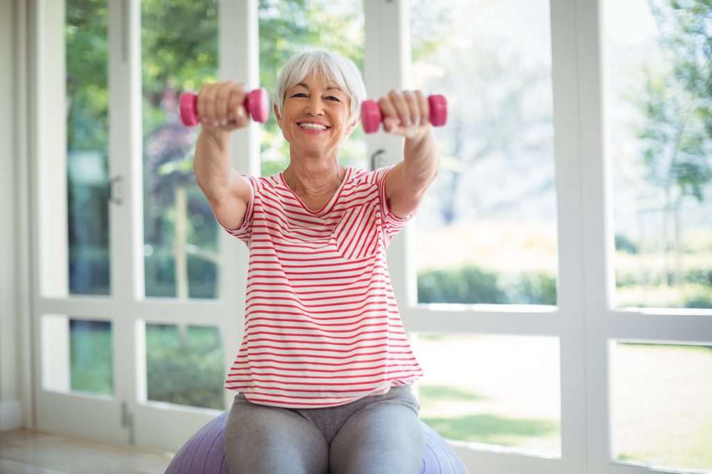 Menopause and exercise - arm weights